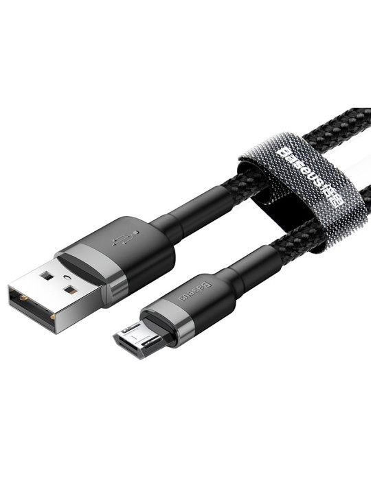 ΚΑΛΩΔΙΟ USB ΣΕ MICRO USB 2 A CAMKLF-B91 1 μετρο μαυρο