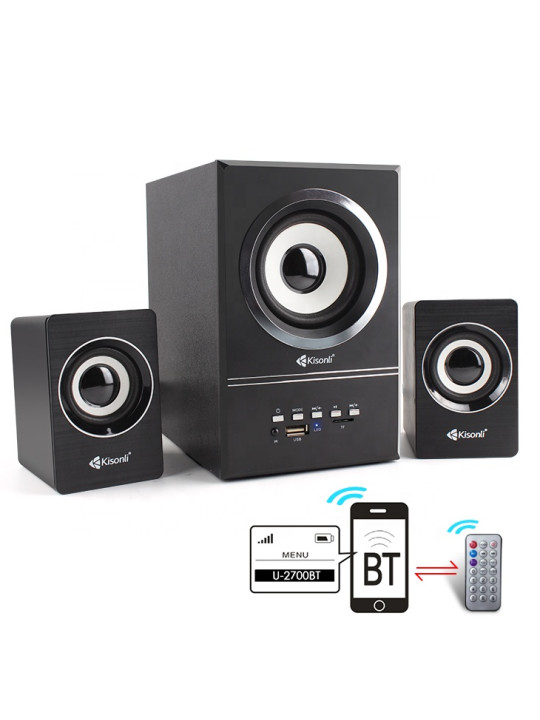 Ηχεία Kisonli U-2700BT, Bluetooth, 5W+3Wx2 USB, Μαυρο χρώμα