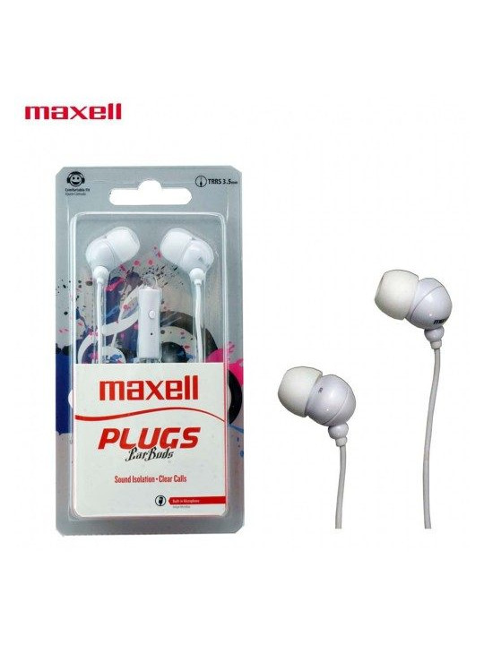 MAXELL PLUGZ EARBUDS άσπρο χρώμα