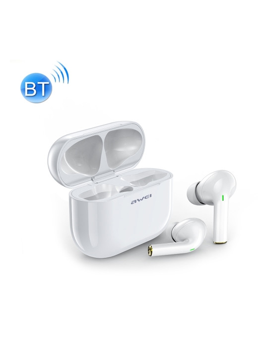 Ασύρματα Bluetooth Ακουστικά με Βάση Φόρτισης Awei T29 λευκό χρώμα