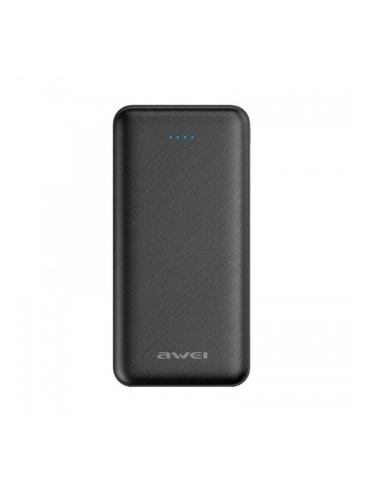 Power Bank Awei P47K Fast Charging Dual USB 20000mAh Μαύρο χρώμα