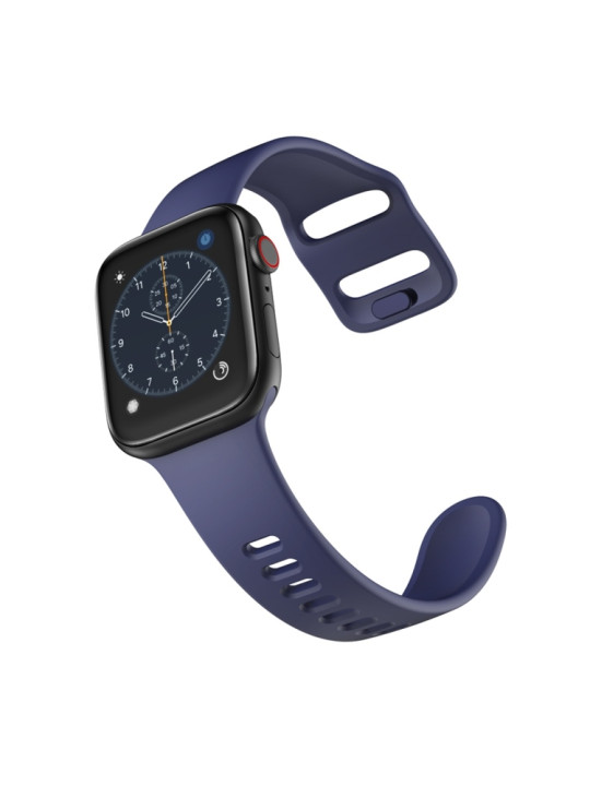 Λουράκι σιλικόνης For Apple Wacth 5/4 40mm & 3/2/1 38mm ΜΠΛΕ