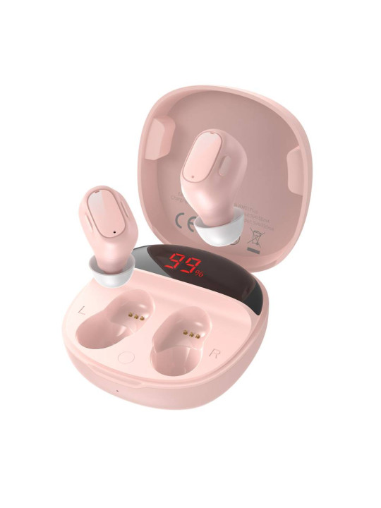 Baseus Earphone Bluetooth Encok WM01 Plus True Wireless Pink (NGWM01P-04)