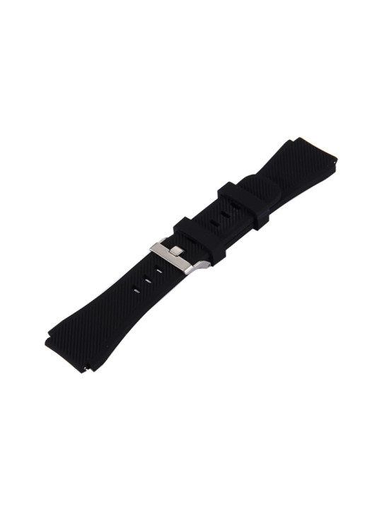 For Samsung Gear S3 Classic Smart Watch Silicone Watchband, Length: about 22.4cm(Black) 