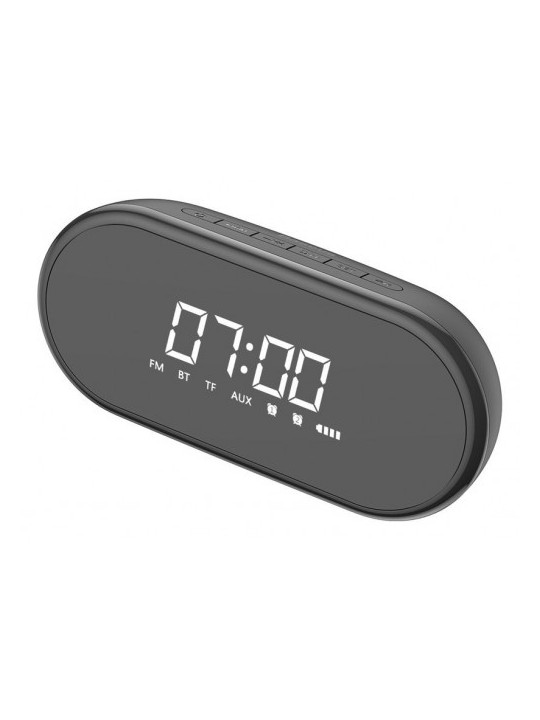 Baseus Φορητό Ηχείο Encok E09 Stylish Portable Wireless Bluetooth Speaker with Alarm Clock - Μαύρο (NGE09-01)