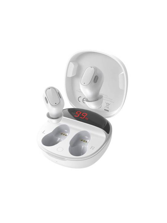 Baseus Encok wireless headphones NGWM01P-02 WM01 Plus, Bluetooth 5.0 (white)