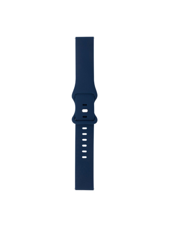 For Samsung Galaxy Watch 3 41mm 8-buckle Silicone Replacement Strap Watchband(Midnight Blue)