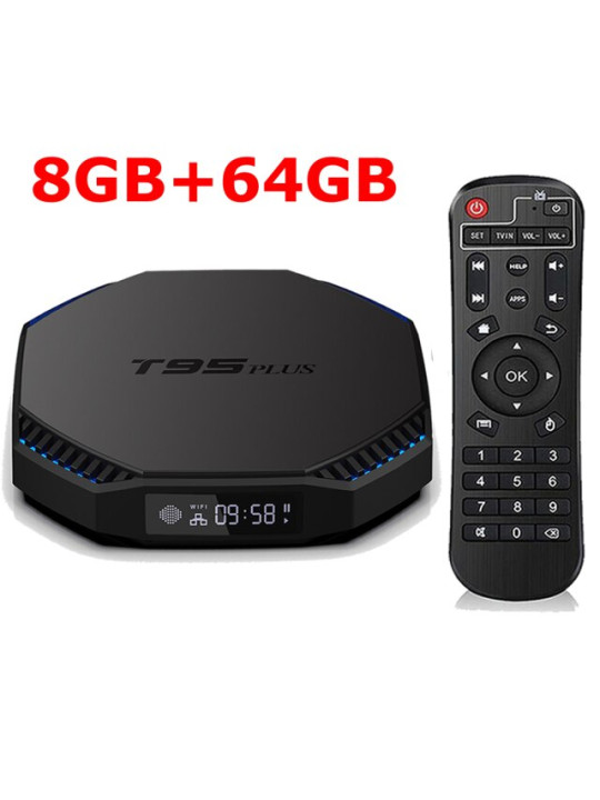 TV Box T95 Plus 8K UHD με WiFi 8GB RAM και 64GB Αποθηκευτικό Χώρο με Λειτουργικό Android 11.0
