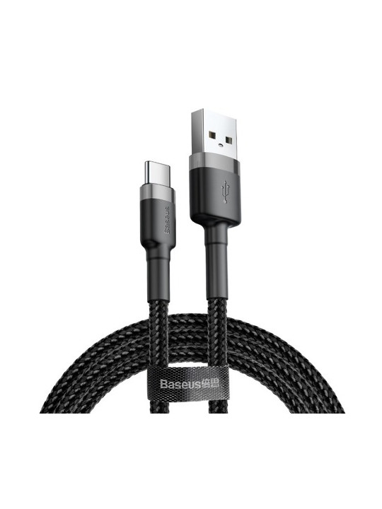 Καλώδιο Baseus USB-C 3A 1m (Gray+Black) CATKLF-BG1