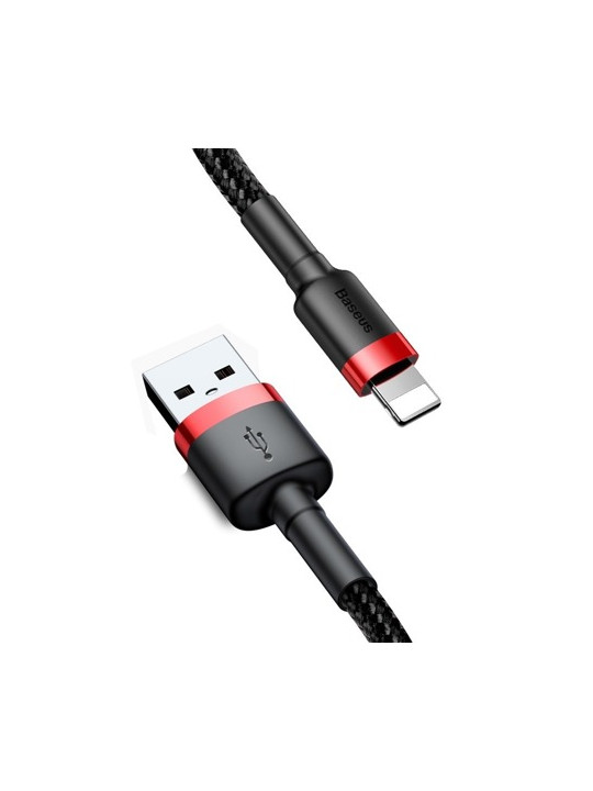 ΚΑΛΩΔΙΟ Baseus USB LIGHTING 1.5A 2m (Gray Black) CALKLF-CG1